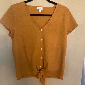 J. Crew Women's Mustard Button-Down Shirt